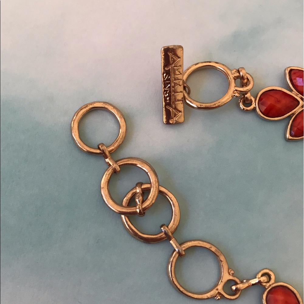 Amrita Singh Orange Stone Statement Necklace - image 6